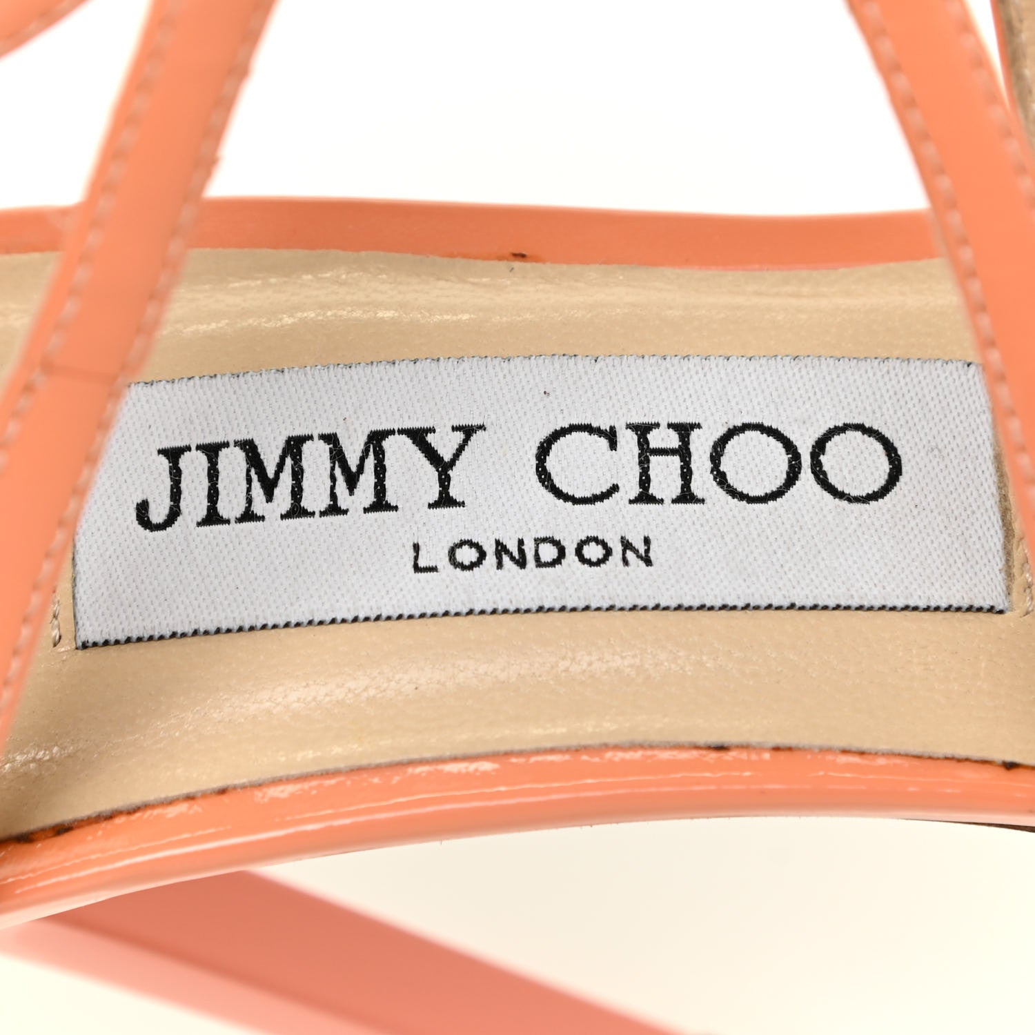 Jimmy Choo Patent Calfskin Lang Sandals 36.5 Orange 11 of 16