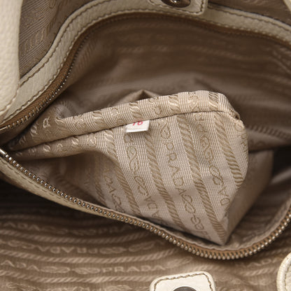 Prada Vitello Daino Hobo Bianco 7 of 12