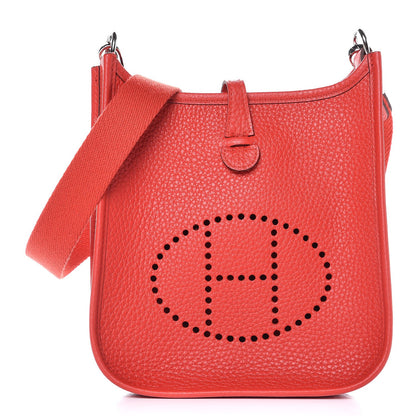 Hermes Taurillon Clemence Evelyne TPM Rouge Tomate 1 of 8