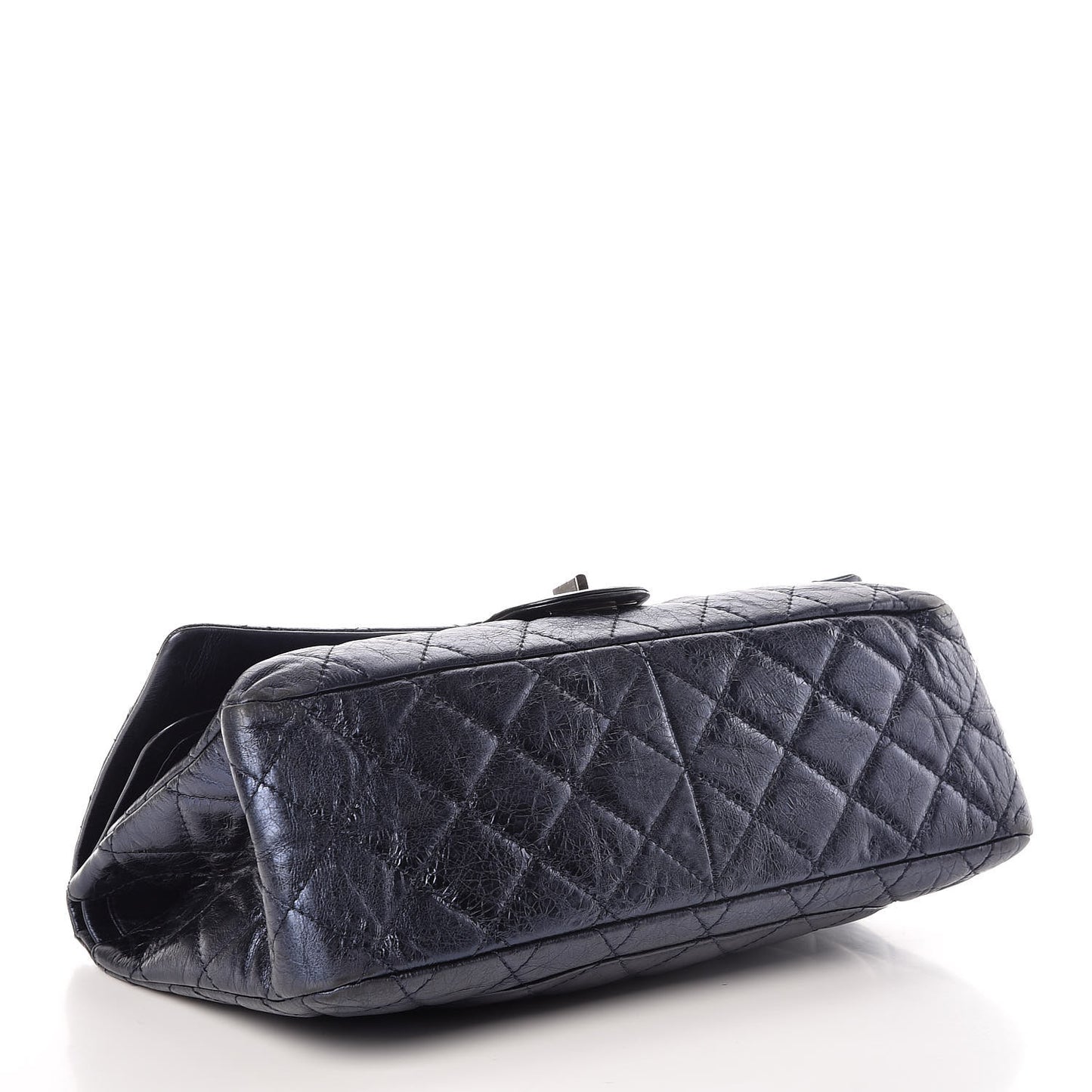 Metallic Aged Calfskin Quilted 2.55 Reissue 228 Flap Blue