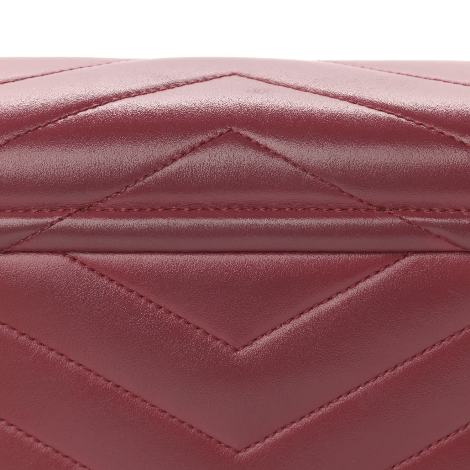 Saint Laurent Calfskin Y Quilted Monogram Toy Loulou Crossbody Bag Rouge 11 of 12