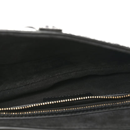 Christian Dior Calfskin Plan De Paris Printed Saddle Bag With Strap White Black 5 of 10