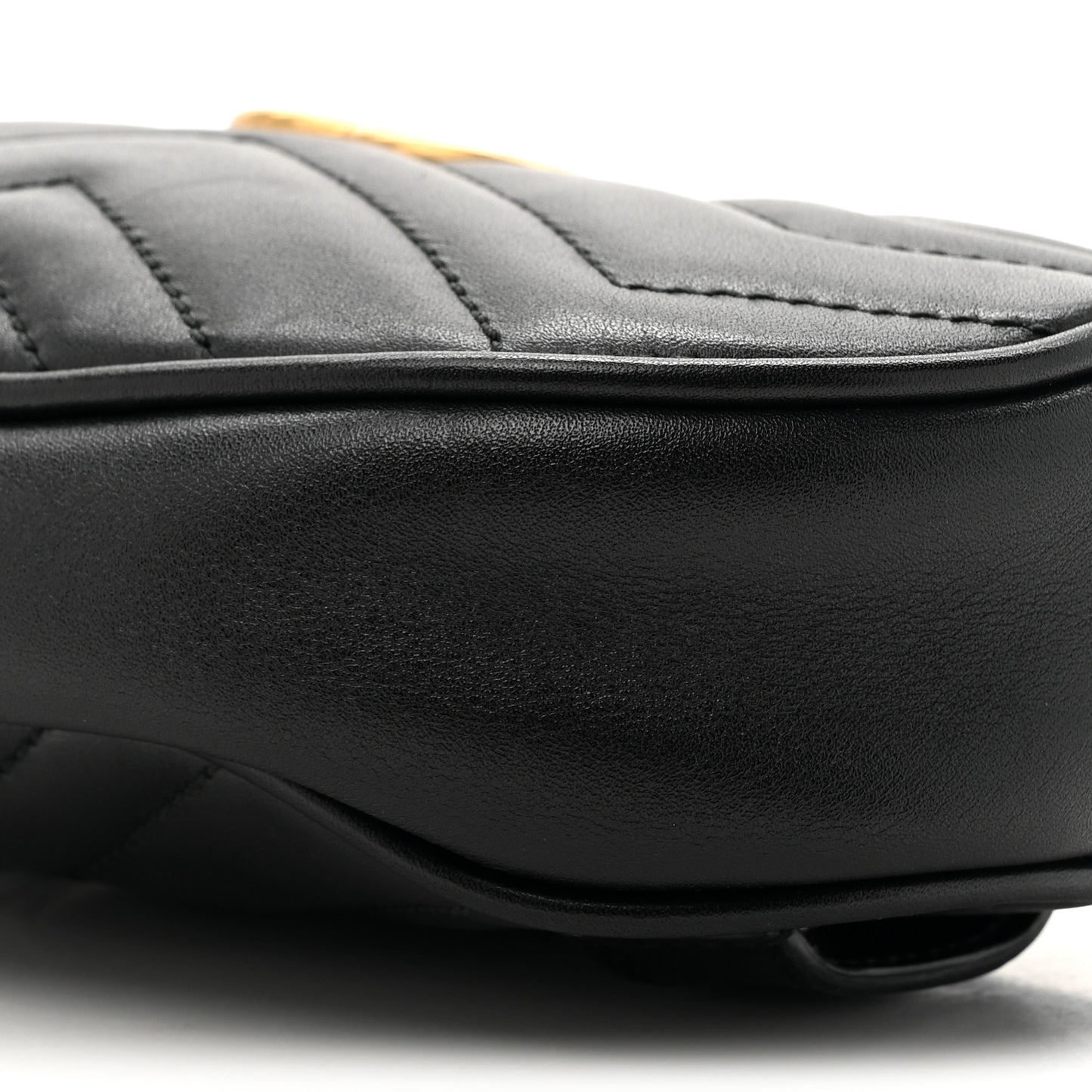 Calfskin Matelasse GG Marmont Belt Bag 85 34 Black