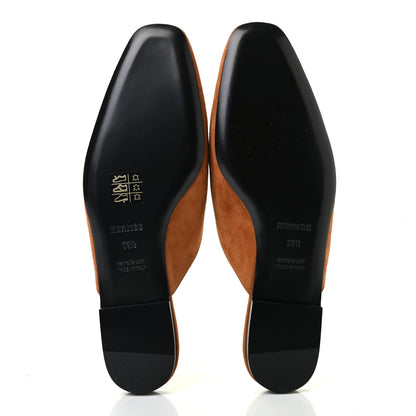 Hermes Suede Goatskin Womens Declic Mule 39.5 5 of 8