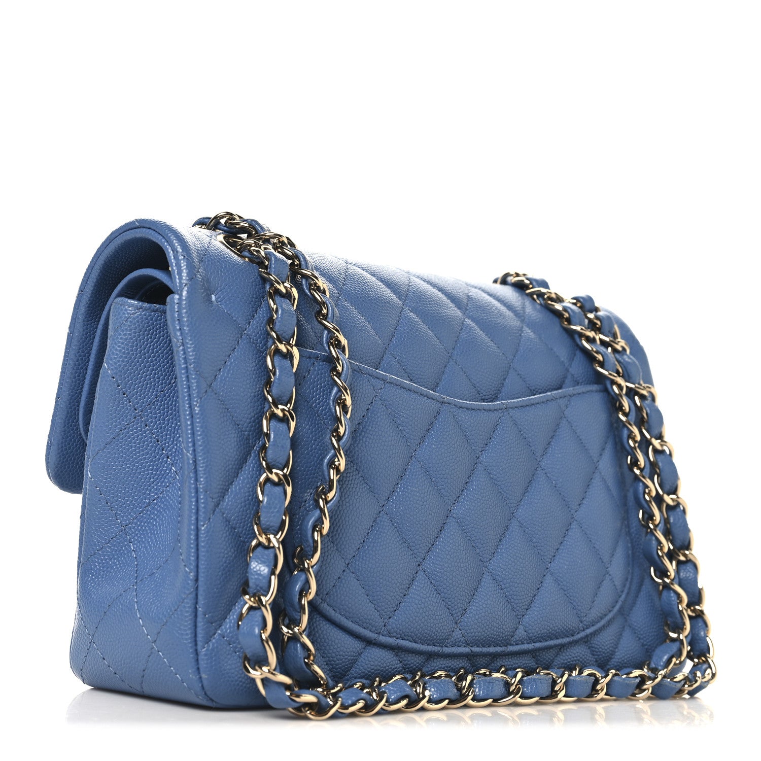 Chanel Caviar Quilted Small Double Flap Blue 1768925 – FASHIONPHILE