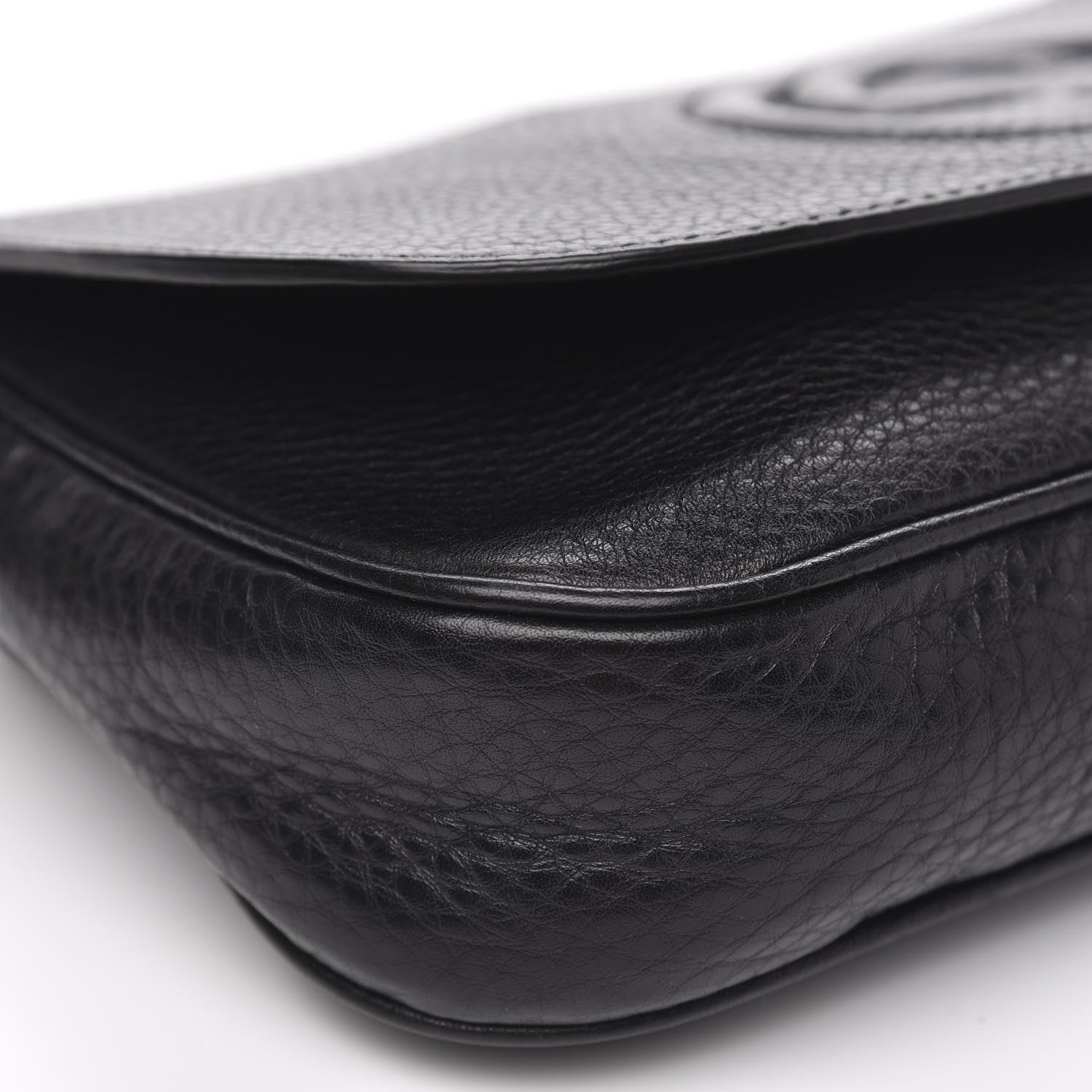 Gucci Pebbled Calfskin Medium Soho Flap Crossbody Black 8 of 11