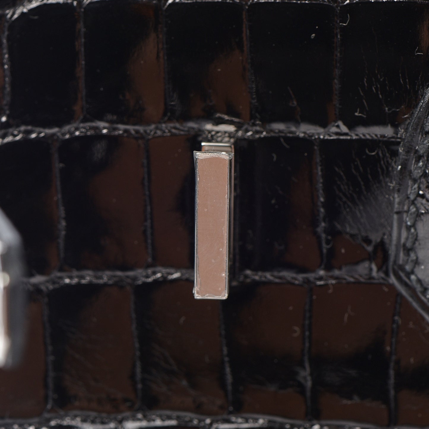Shiny Niloticus Crocodile Birkin 25 Black