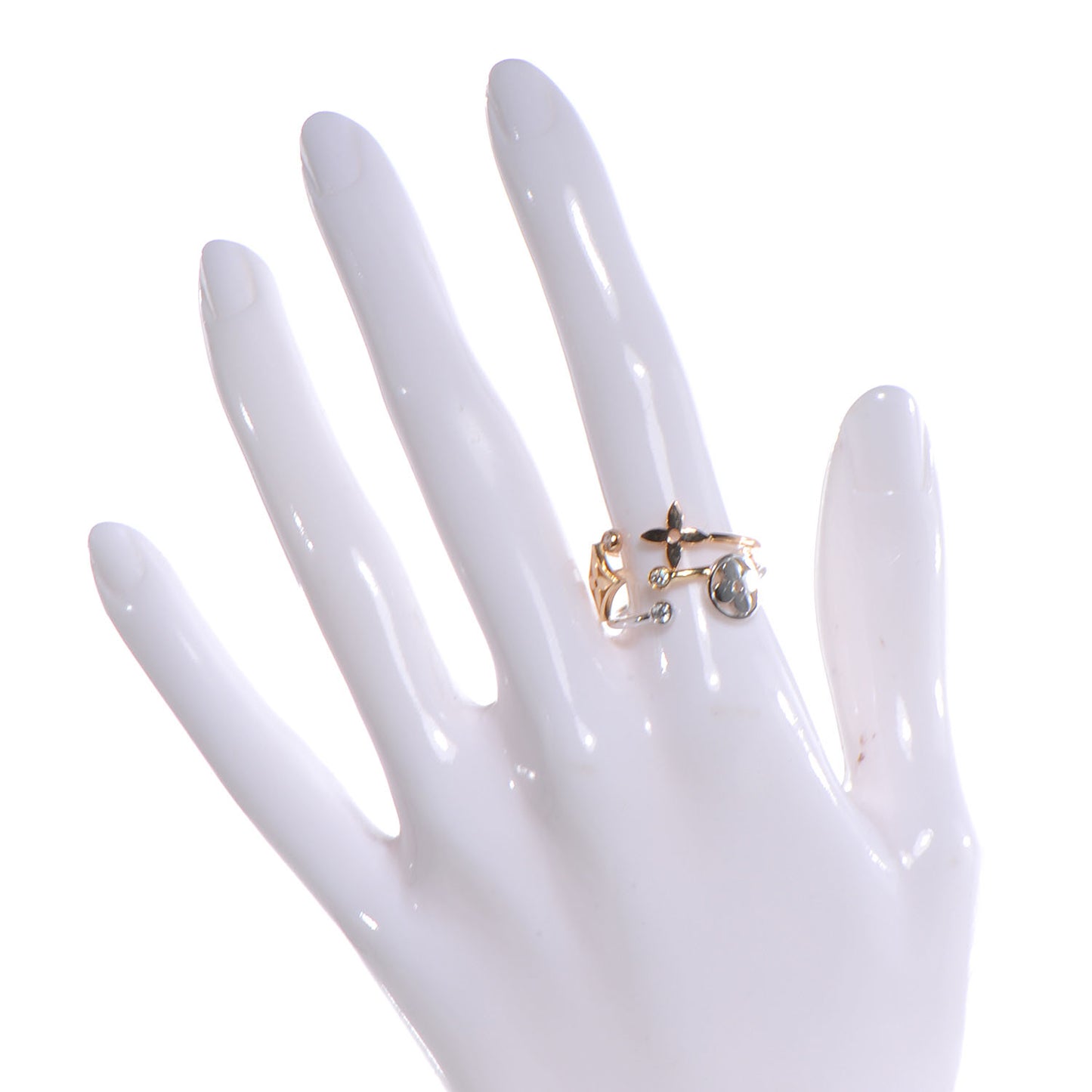 18k White Yellow Pink Gold Diamond Monogram Idylle Rings 58