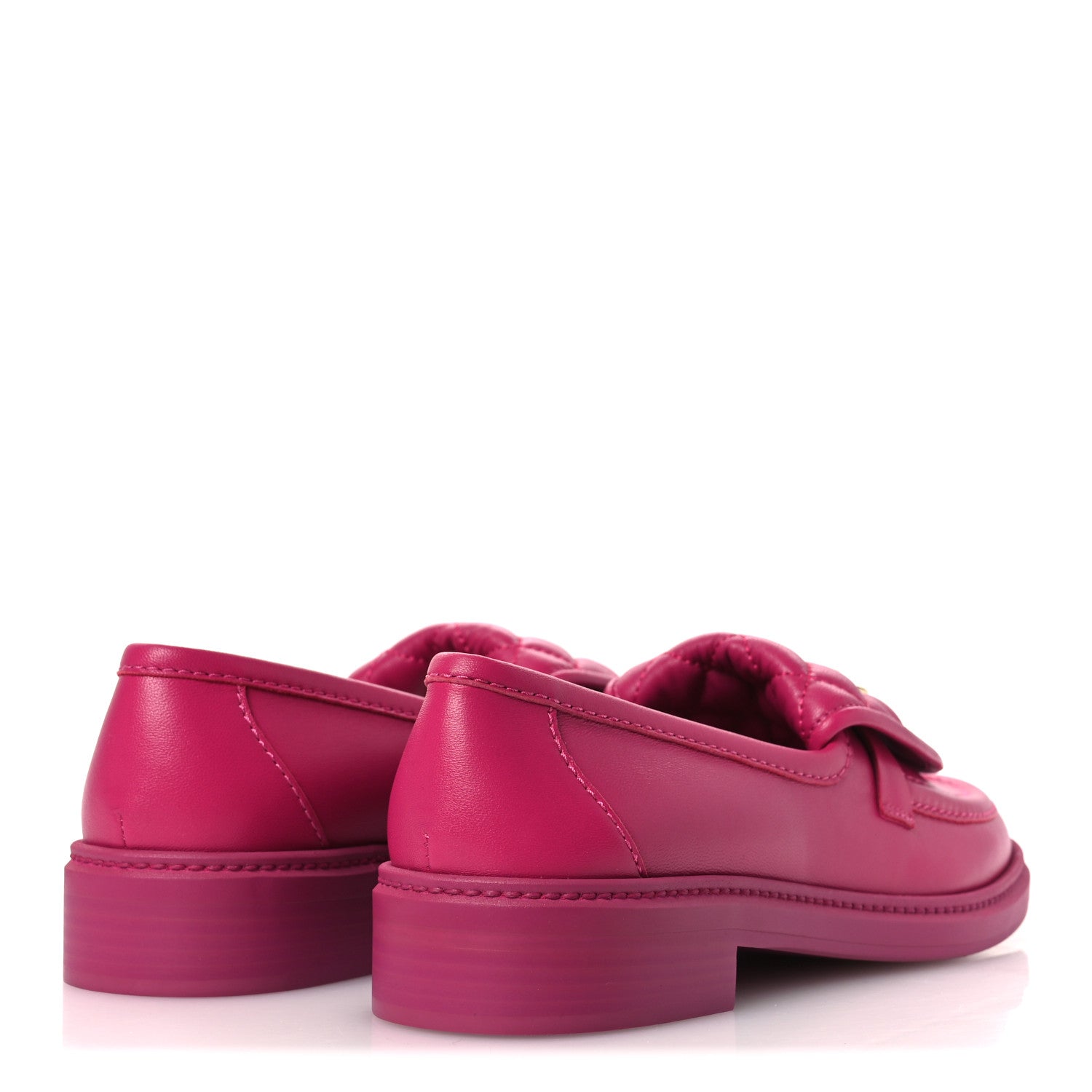 Chanel Lambskin Quilted CC Turnlock Loafers 39 Fuchsia 5 of 12