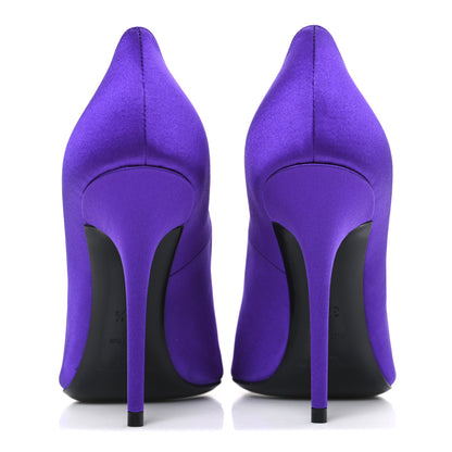 Saint Laurent Satin Crepe Marylin 110 Pumps 35.5 Violet 6 of 11