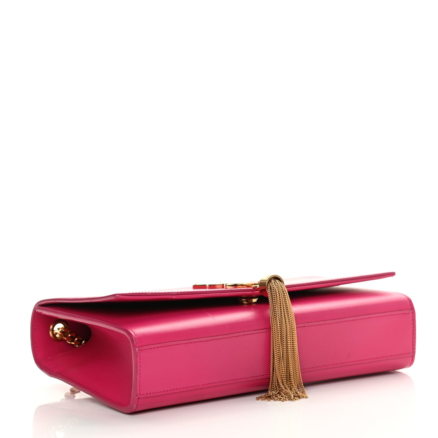 Smooth Calfskin Medium Classic Monogram Kate Tassel Satchel Fuchsia