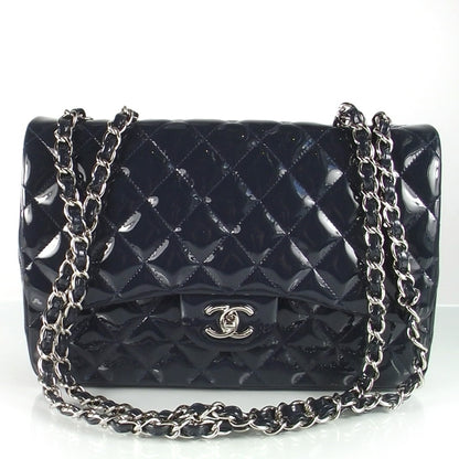 Chanel Patent Jumbo Flap Navy 1 of 8