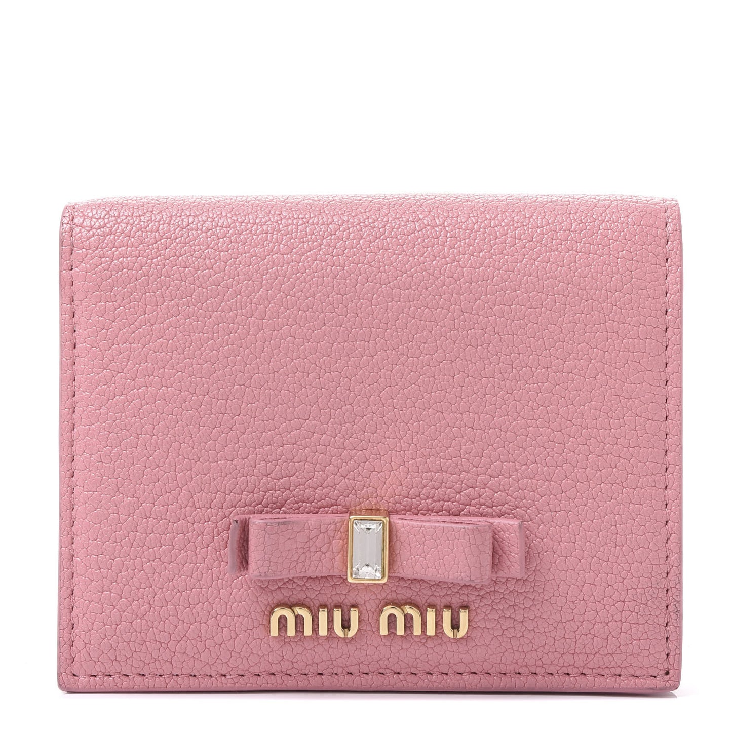 Goatskin Madras Flap Wallet Rosa