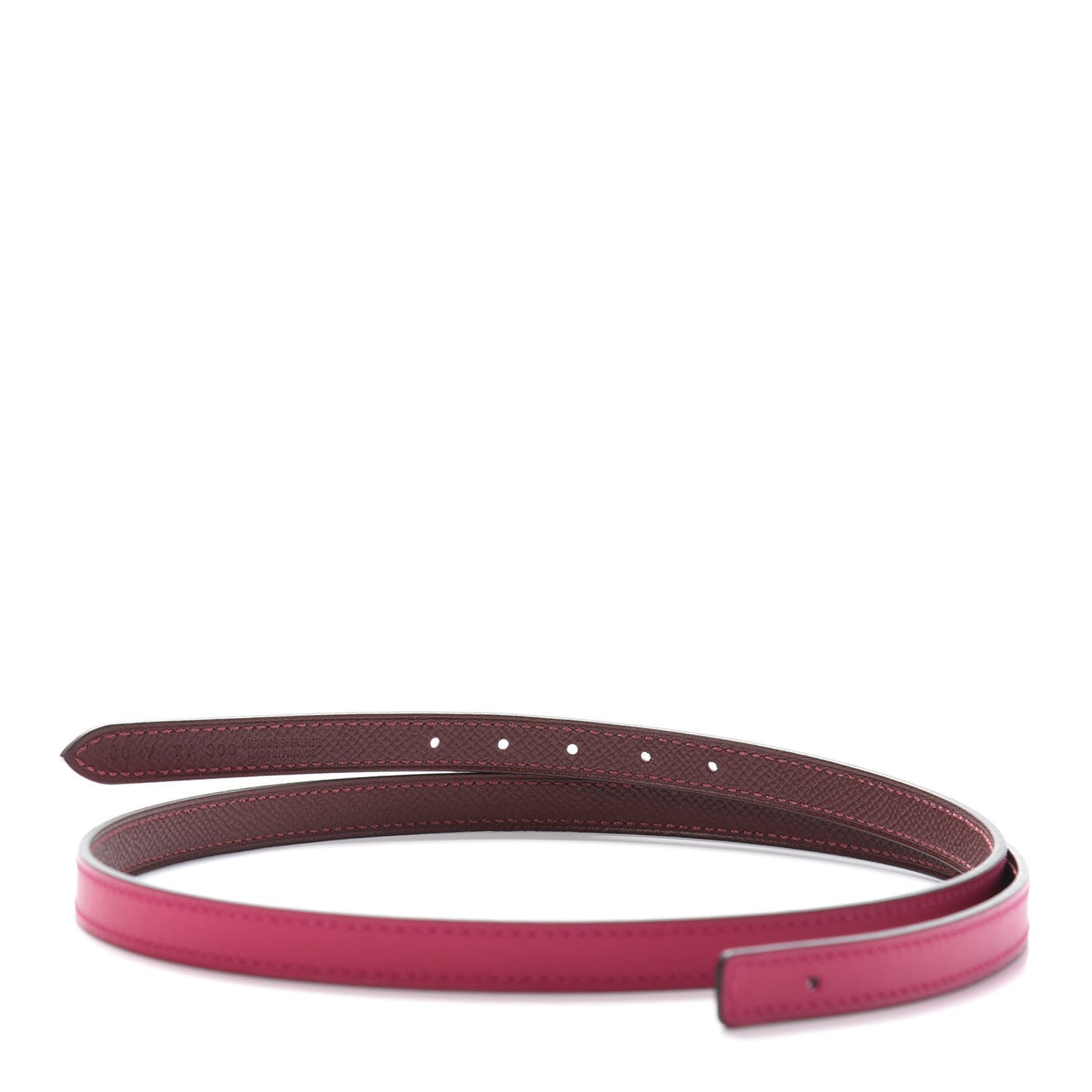 Swift Epsom 13mm Belt Strap 80 Rose Mexico Rouge H