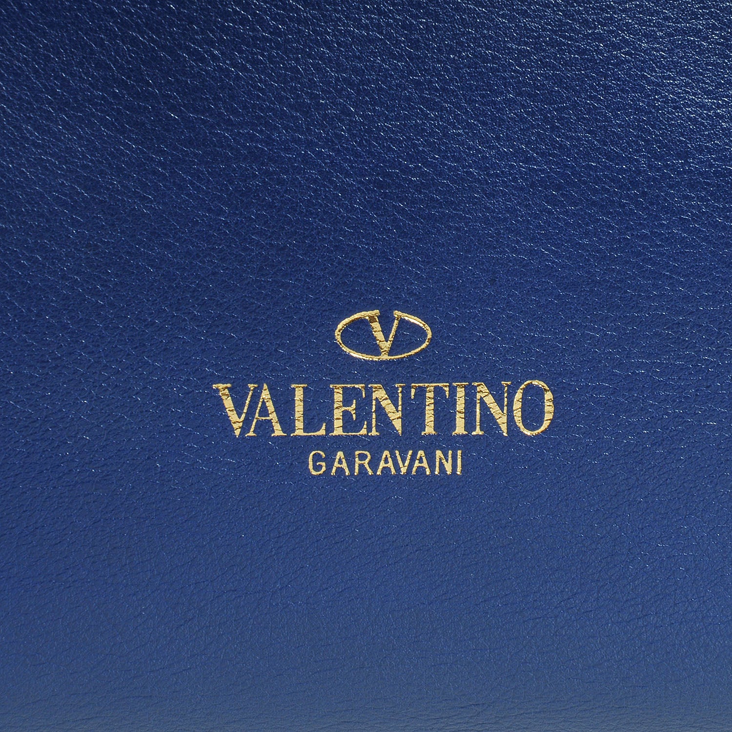 Valentino Garavani Vitello Rockstud Double Handle Tote Blue China 11 of 11