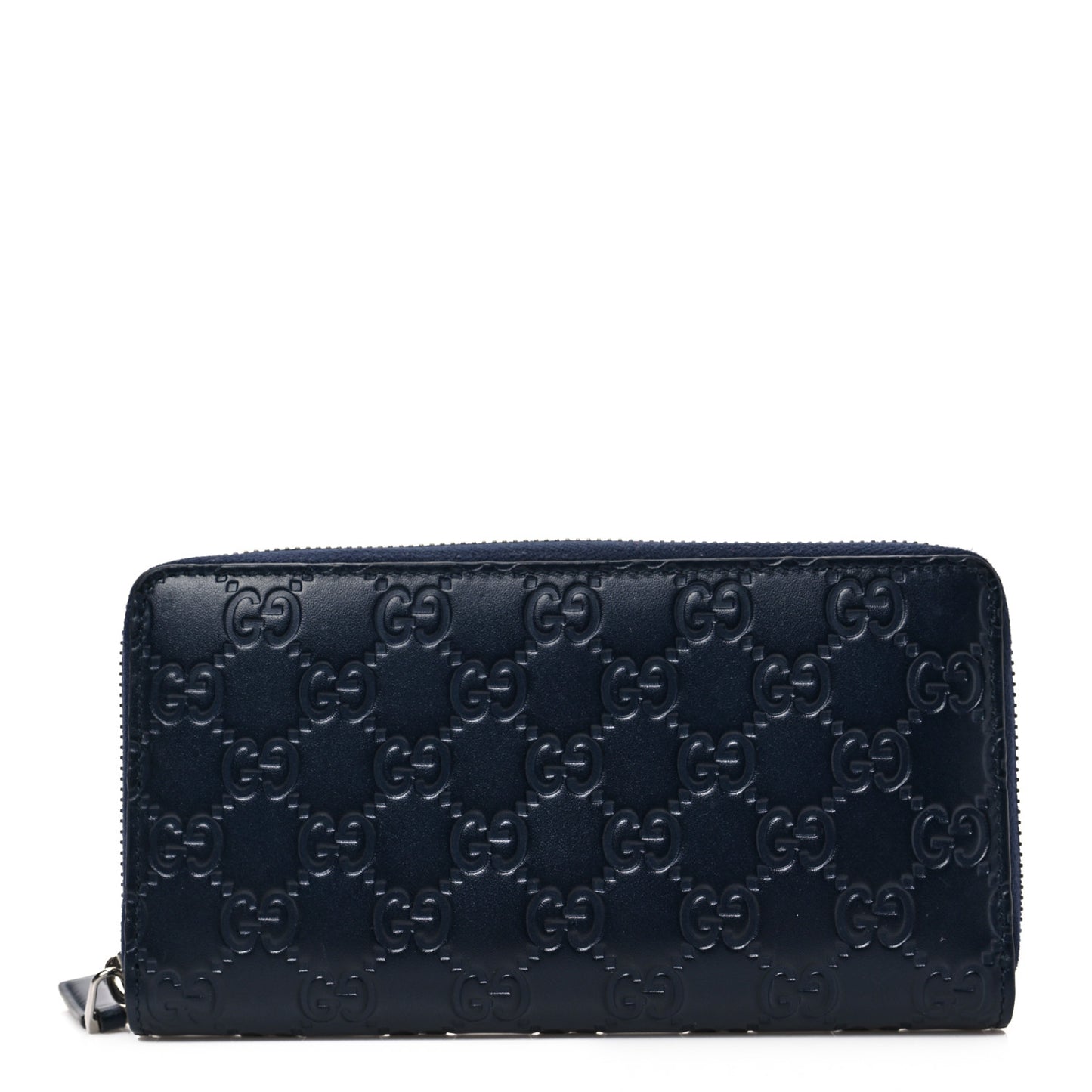 Guccissima Zip Around Wallet Blue