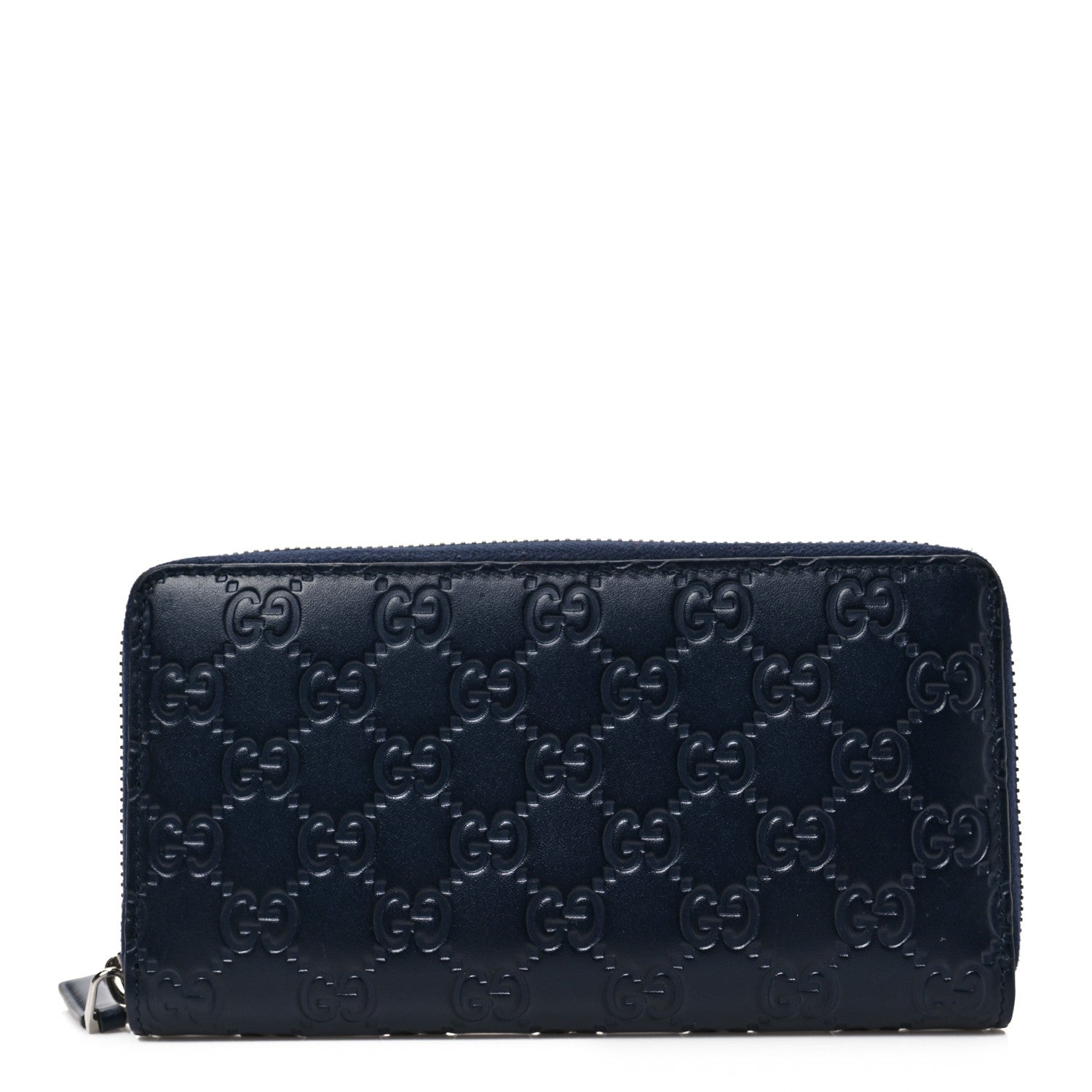Gucci Guccissima Zip Around Wallet Blue 1 of 7