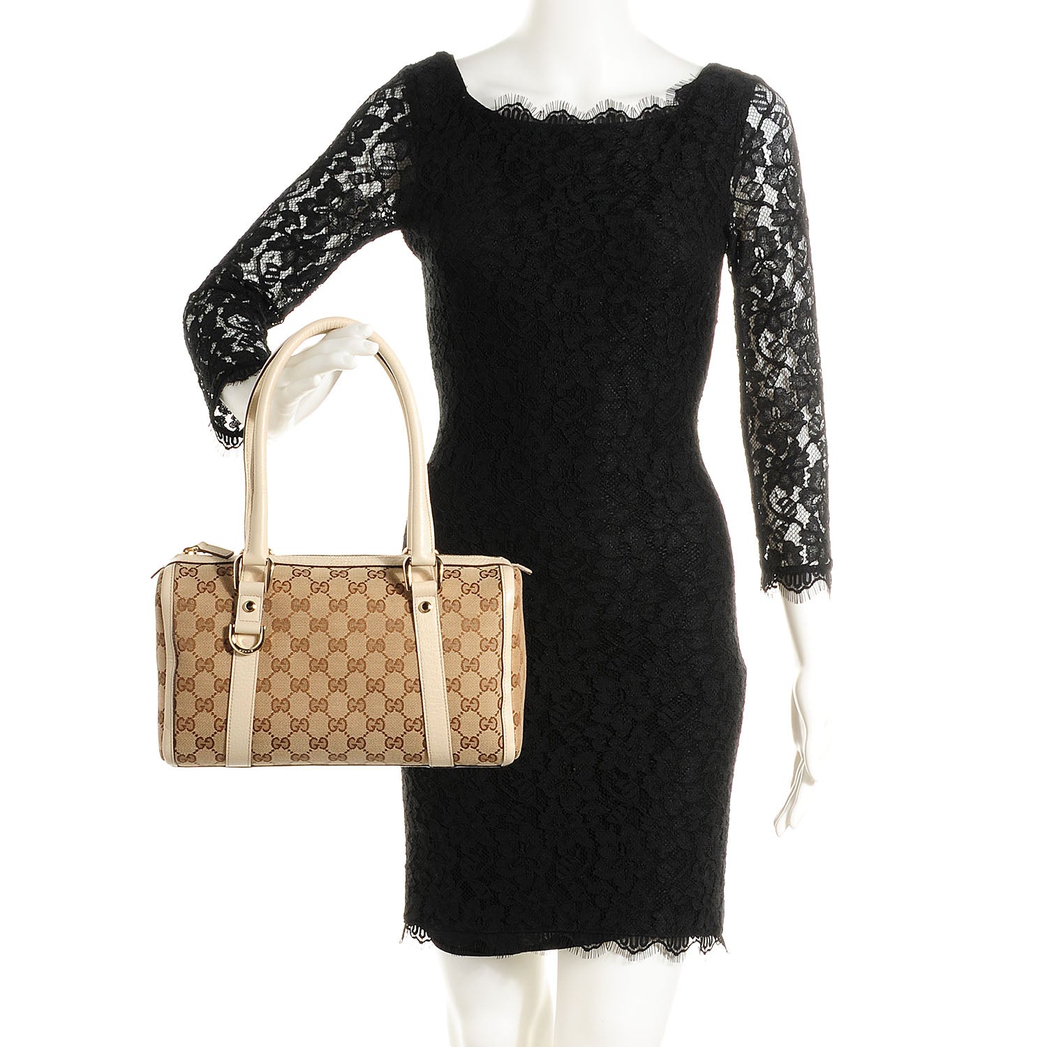 Gucci Monogram Small Abbey Boston Off White 2 of 9