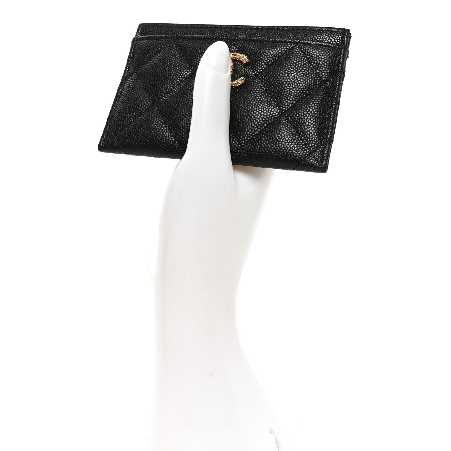 Chanel Caviar Quilted CC Card Holder Black 2 of 9