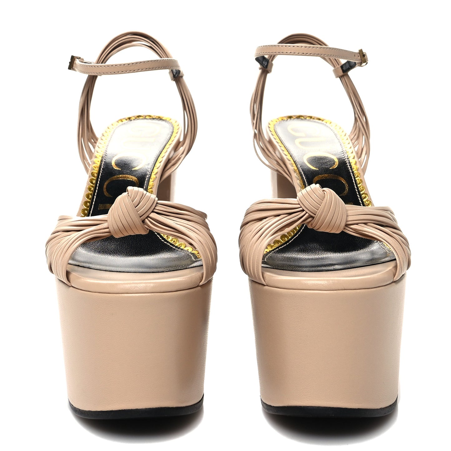 Malaga Kid Knotted Strap Crawford Platform Sandals 36 Skin Rose