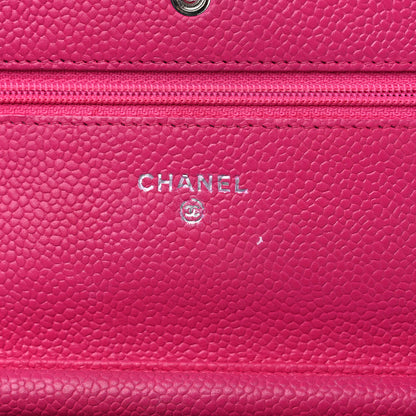 Chanel Iridescent Caviar Quilted Wallet on Chain WOC Pink 5 of 11