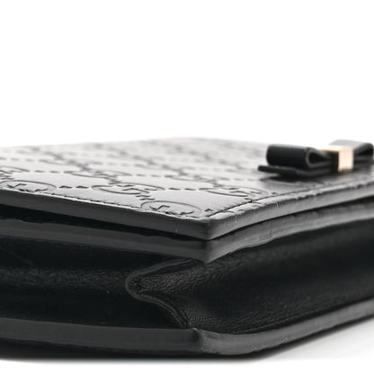 Gucci Guccissima Signature Bowy Chain Wallet Black 8 of 10