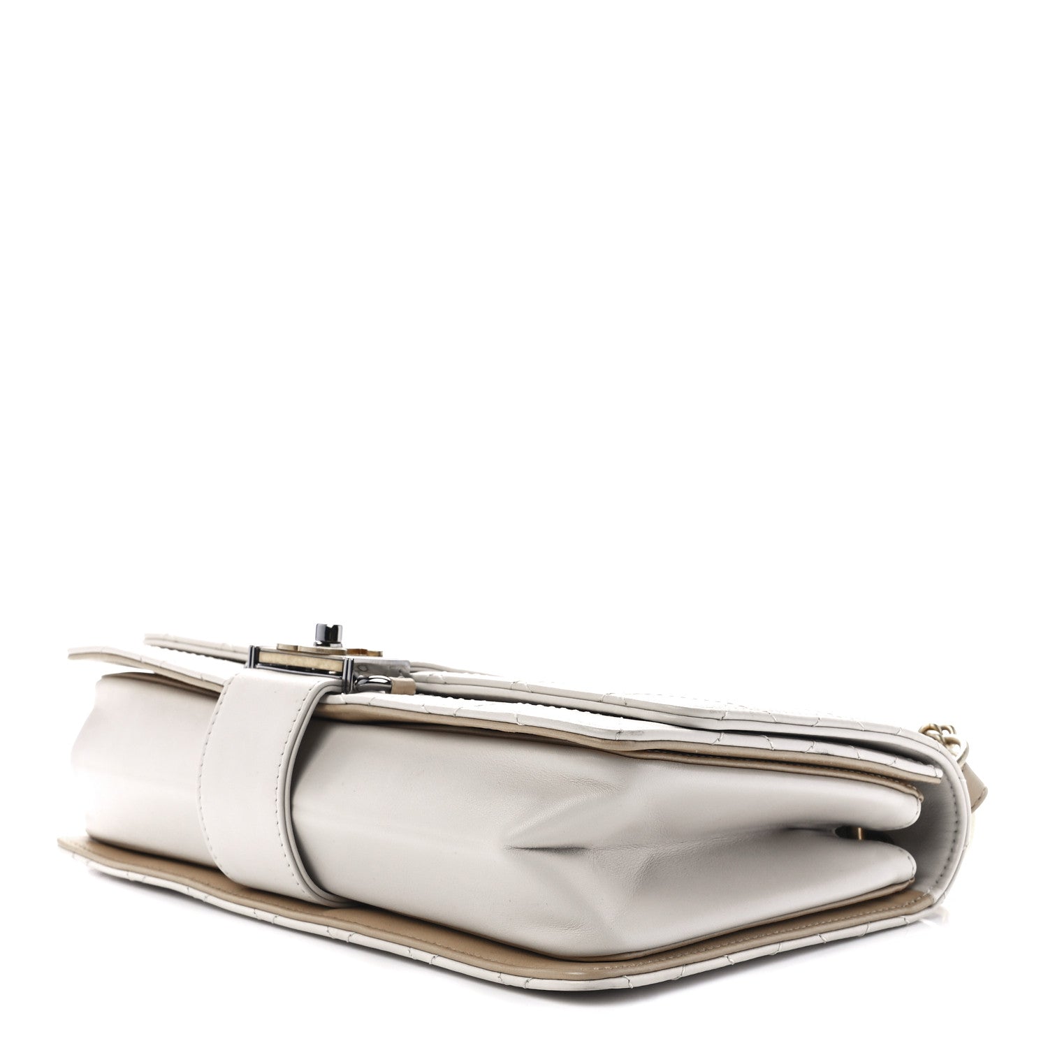 Chanel Calfskin Stitched Flap White 9 of 12