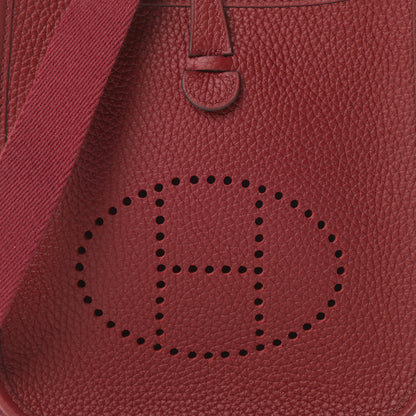 Hermes Taurillon Clemence Evelyne TPM Rouge Grenat 8 of 11