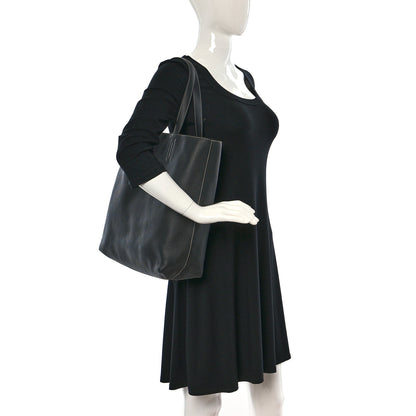 Hermes Veau Sikkim Taurillon Clemence Double Sens 36 Reversible Tote Black Graphite 2 of 14