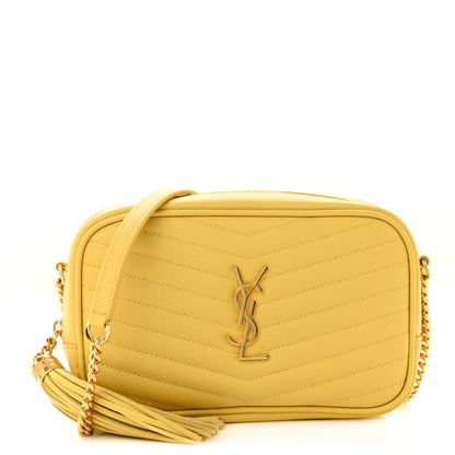 Saint Laurent Grain De Poudre Matelasse Monogram Mini Lou Camera Bag Sunflower 1 of 9