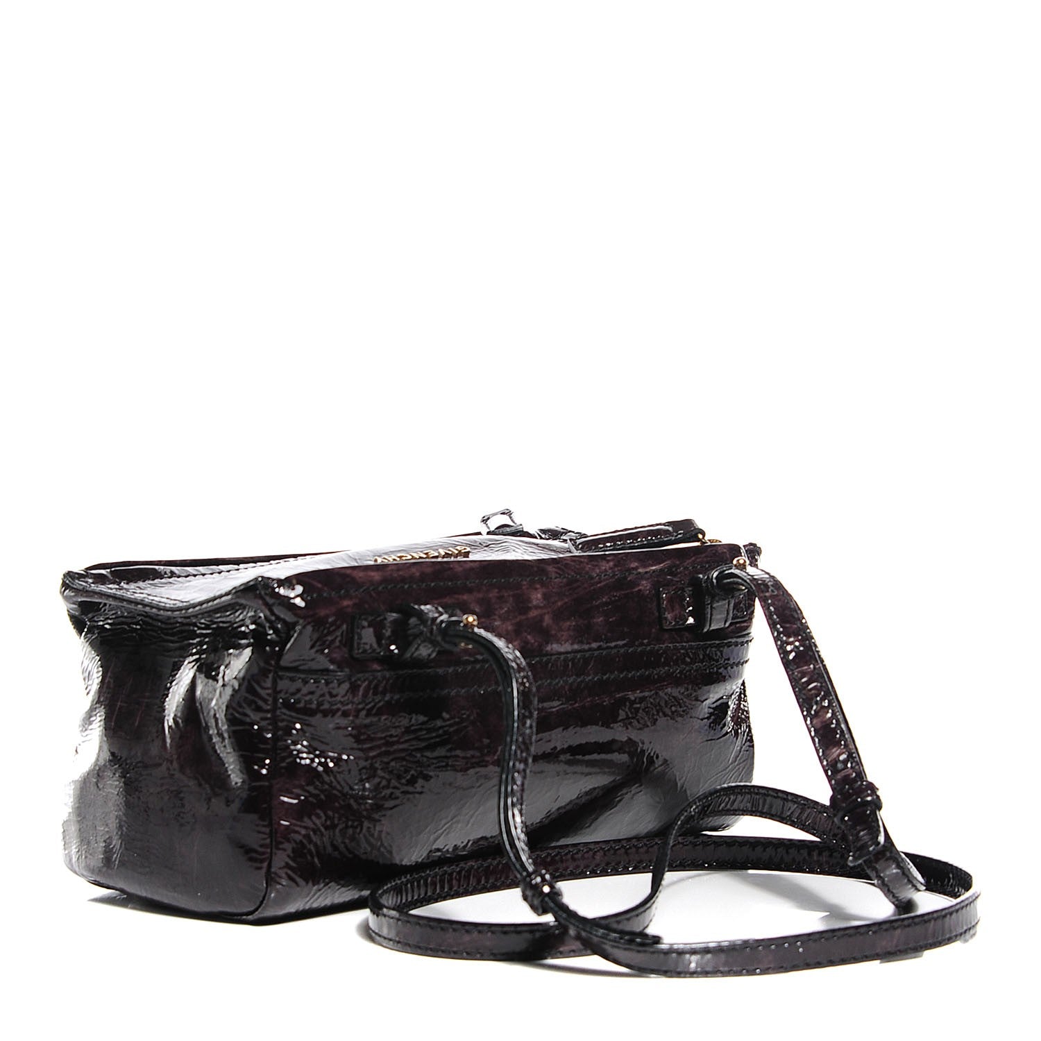 Givenchy Crinkled Patent Calfskin Mini Pandora Black 3 of 7