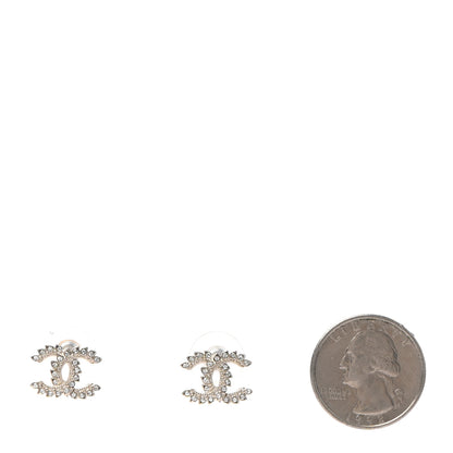 Chanel Strass Crystal Dazzling Wheat CC Earrings Gold 2 of 5