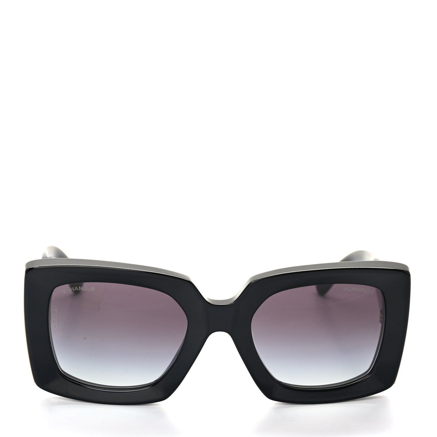 Chanel Acetate Rectangle Sunglasses 5435 Black 2 of 8