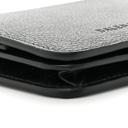 Balenciaga Grained Calfskin Essential Coin Case Card Holder Black 11 of 11