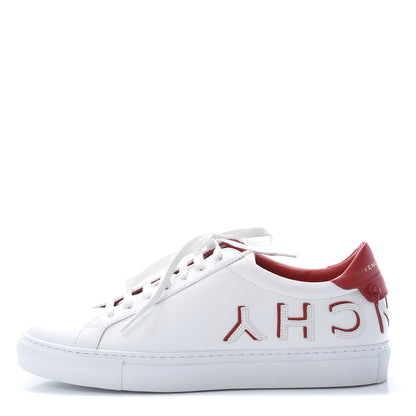 Givenchy Calfskin Reverse Logo Urban Street Sneakers 39 White Red 1 of 8