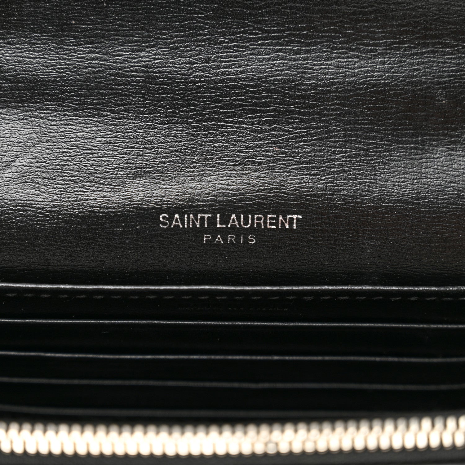 Saint Laurent Calfskin Monogram Sunset Chain Wallet Sunset Black 7 of 12