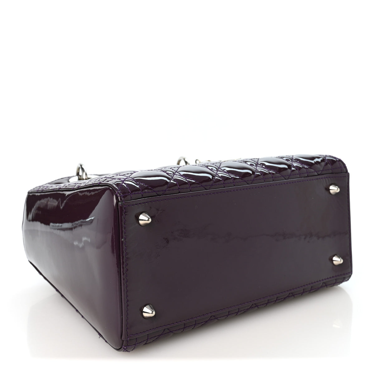 Patent Cannage Medium Lady Dior Purple