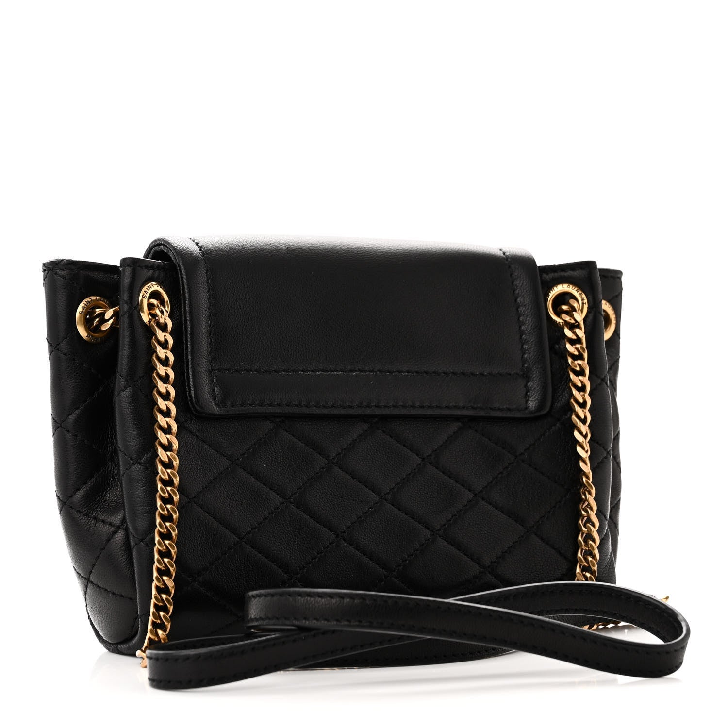 Saint Laurent Lambskin Quilted Monogram Mini Nolita Black 3 of 10
