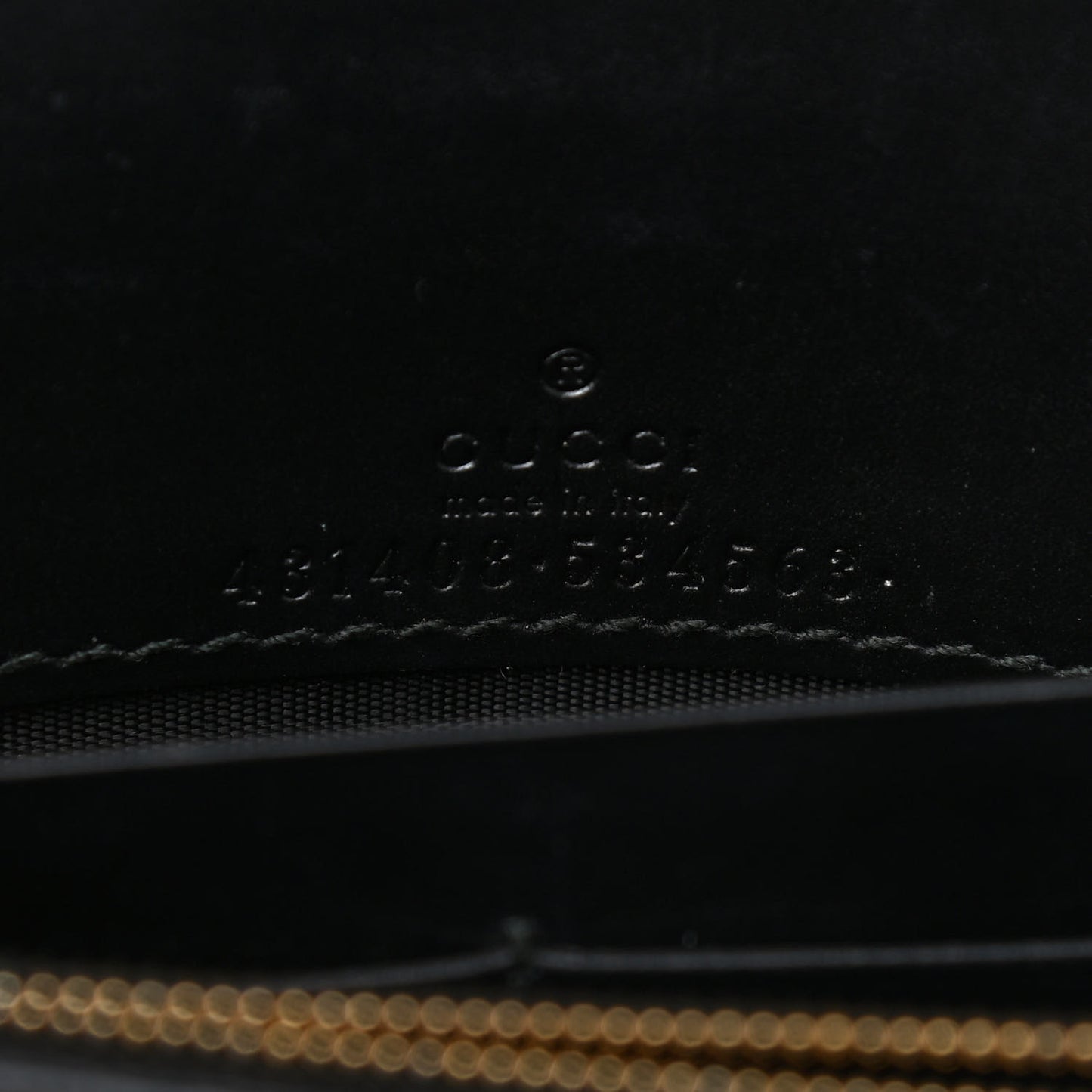 Guccissima Signature Bowy Chain Wallet Black