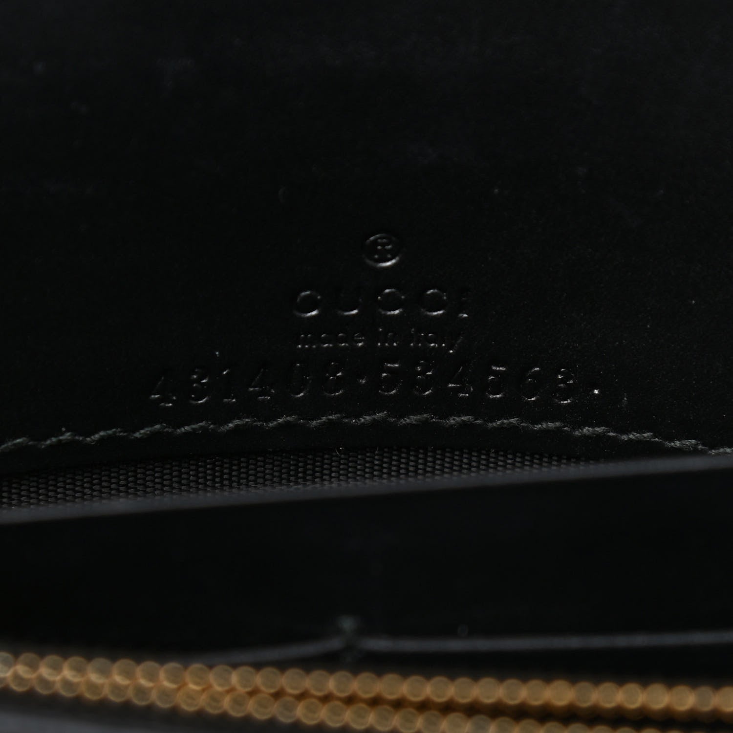 Gucci Guccissima Signature Bowy Chain Wallet Black 8 of 9