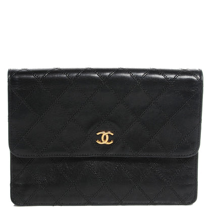 Chanel Lambskin Diamond Stitch Compact Wallet Black 1 of 8
