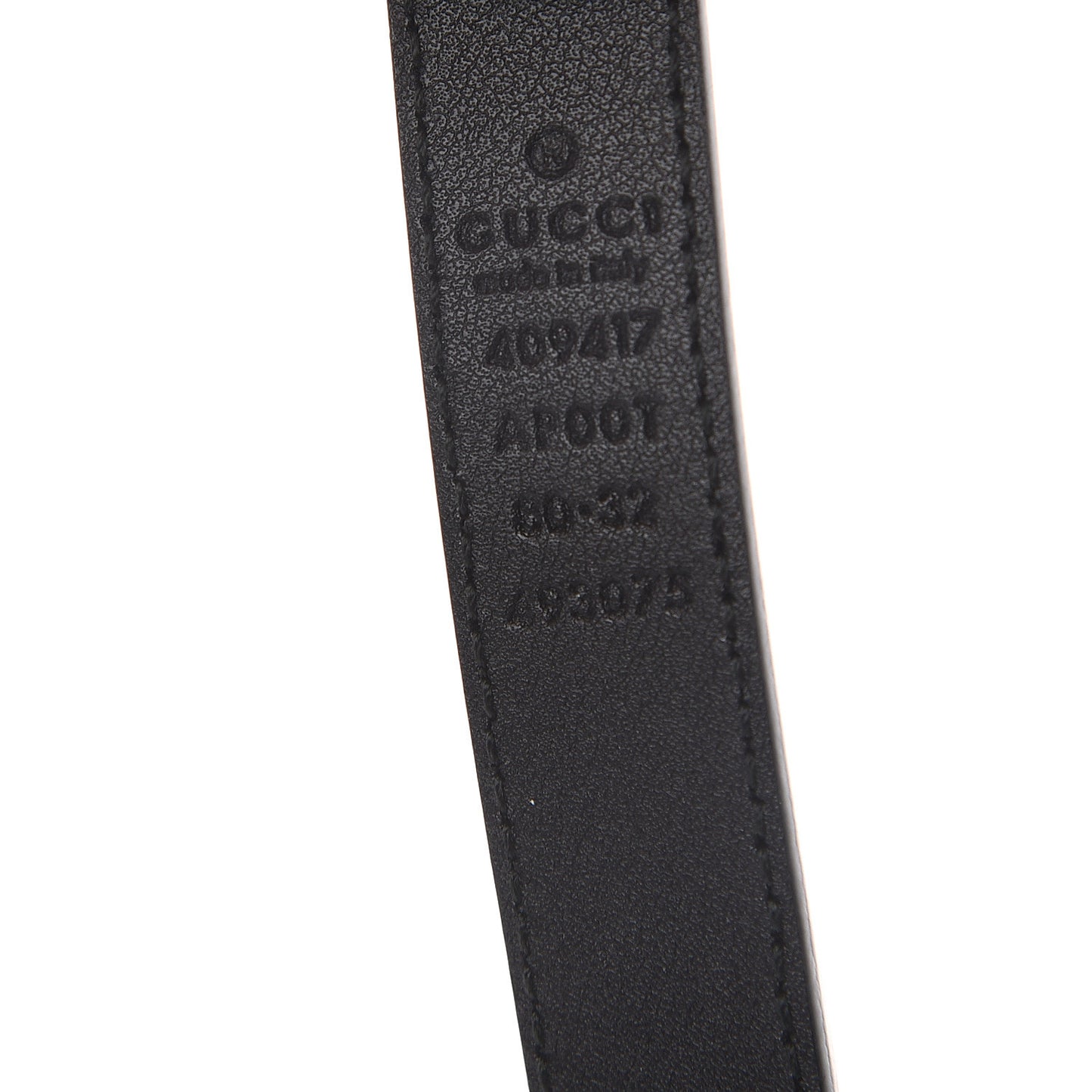 Calfskin Double G 20mm Belt 80 32 Black