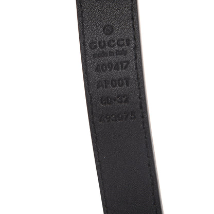 Gucci Calfskin Double G 20mm Belt 80 32 Black 5 of 5