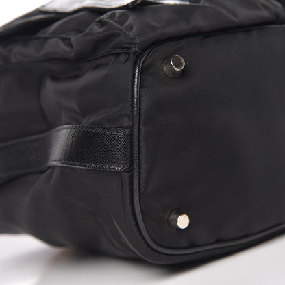 Prada Nylon Vela Shoulder Bag Black Cuoio 5 of 8
