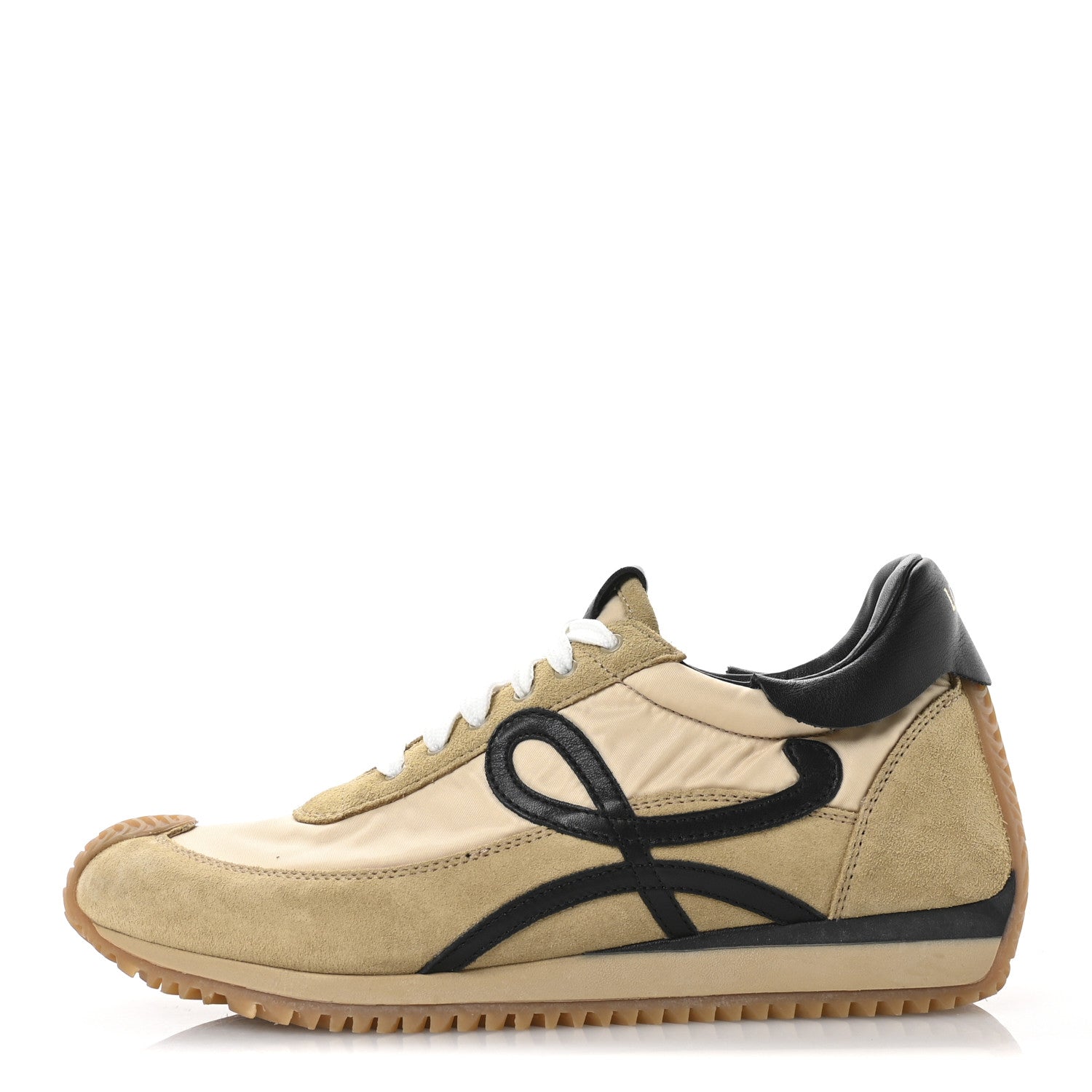 Loewe Nylon Suede Flow Runner Sneakers 40 Gold Black 1 of 9