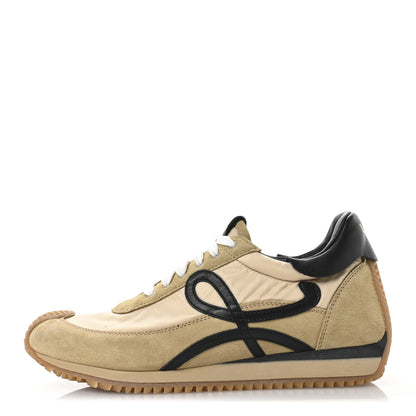 Loewe Nylon Suede Flow Runner Sneakers 40 Gold Black 1 of 9