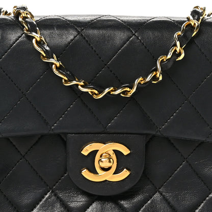 Chanel Lambskin Quilted Mini Square Flap Black 8 of 12
