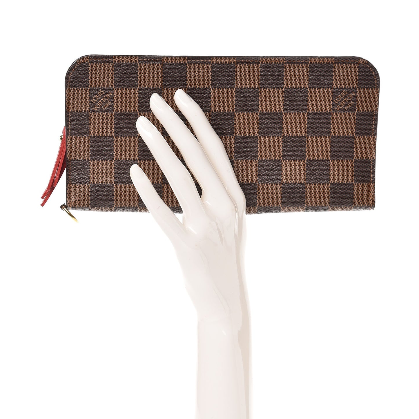 Damier Ebene Insolite Wallet Rouge