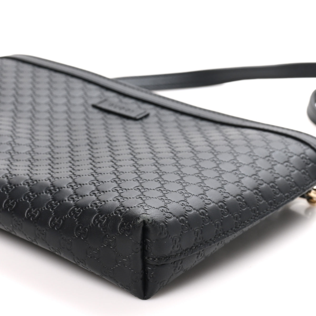 Microguccissima Flat Crossbody Black