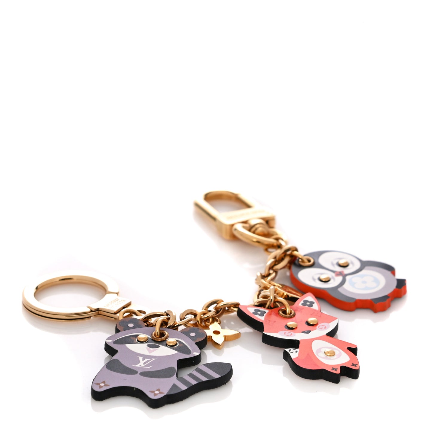 Calfskin Animal Family Charm Key Holder